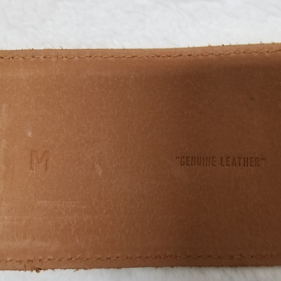 Bergdorf Goodman Rare 2-Tone Wide Gold Leather Vintage Belt S/M - Picture 3 of 16